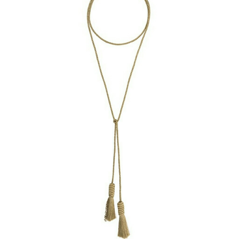 Yves Saint Laurent Tassel Wrap Necklace